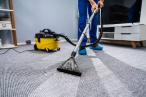 Cleaning Carpet With Cleaner